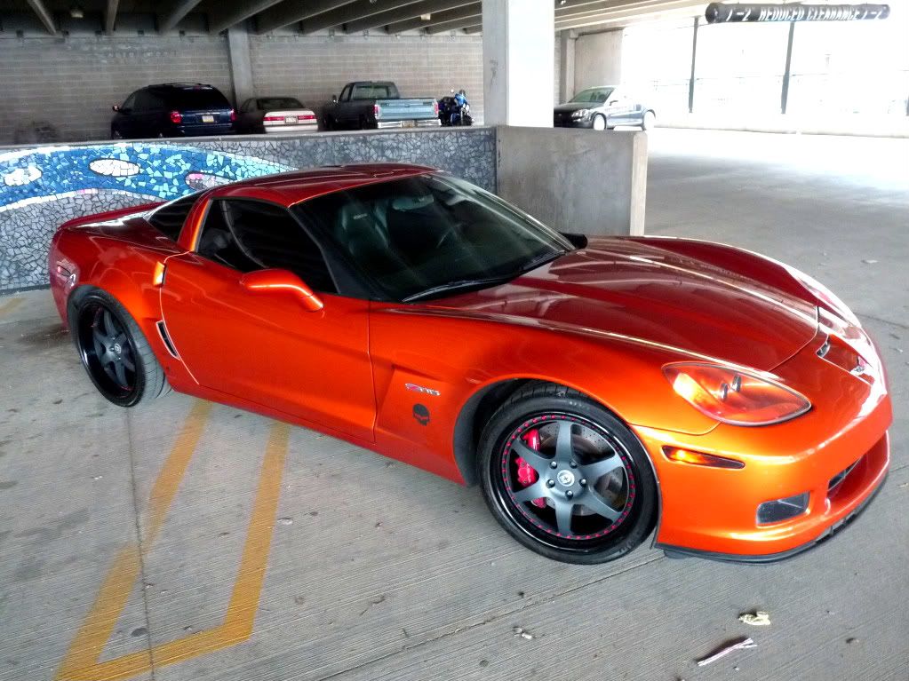 New pics of my Atomic Orange Z06 w/HRE black/grey 19/20's LS1TECH
